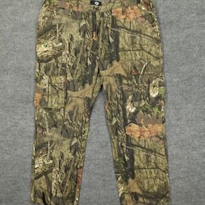 Mossy Oak Wrangler ProGear Cargo Pants Mens 45x31 2XL Green Camo Hunting Outdoor